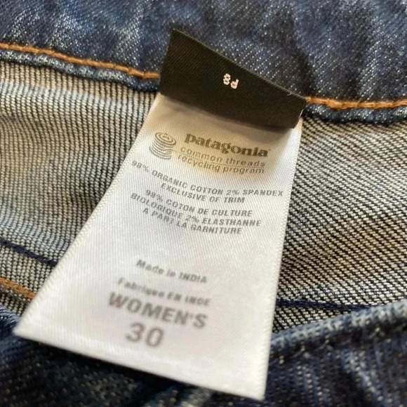 Patagonia Women's Bootcut Jeans Blue Dark Wash Vintage Style size 30 ( 8P ) - Picture 7 of 7